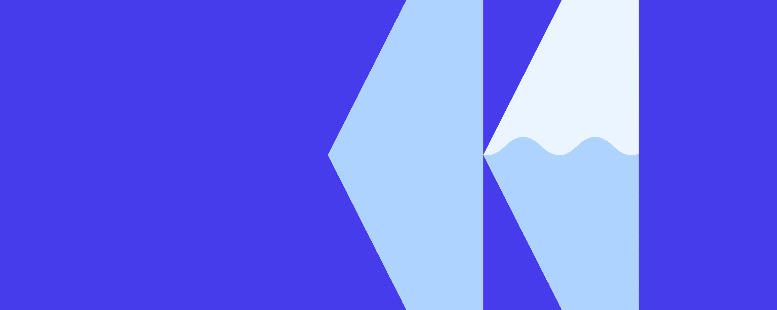 Light blue arrow shapes on blue background
