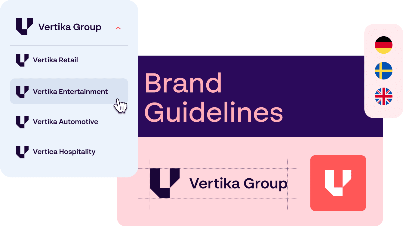 Brand guidelines including sub-brands