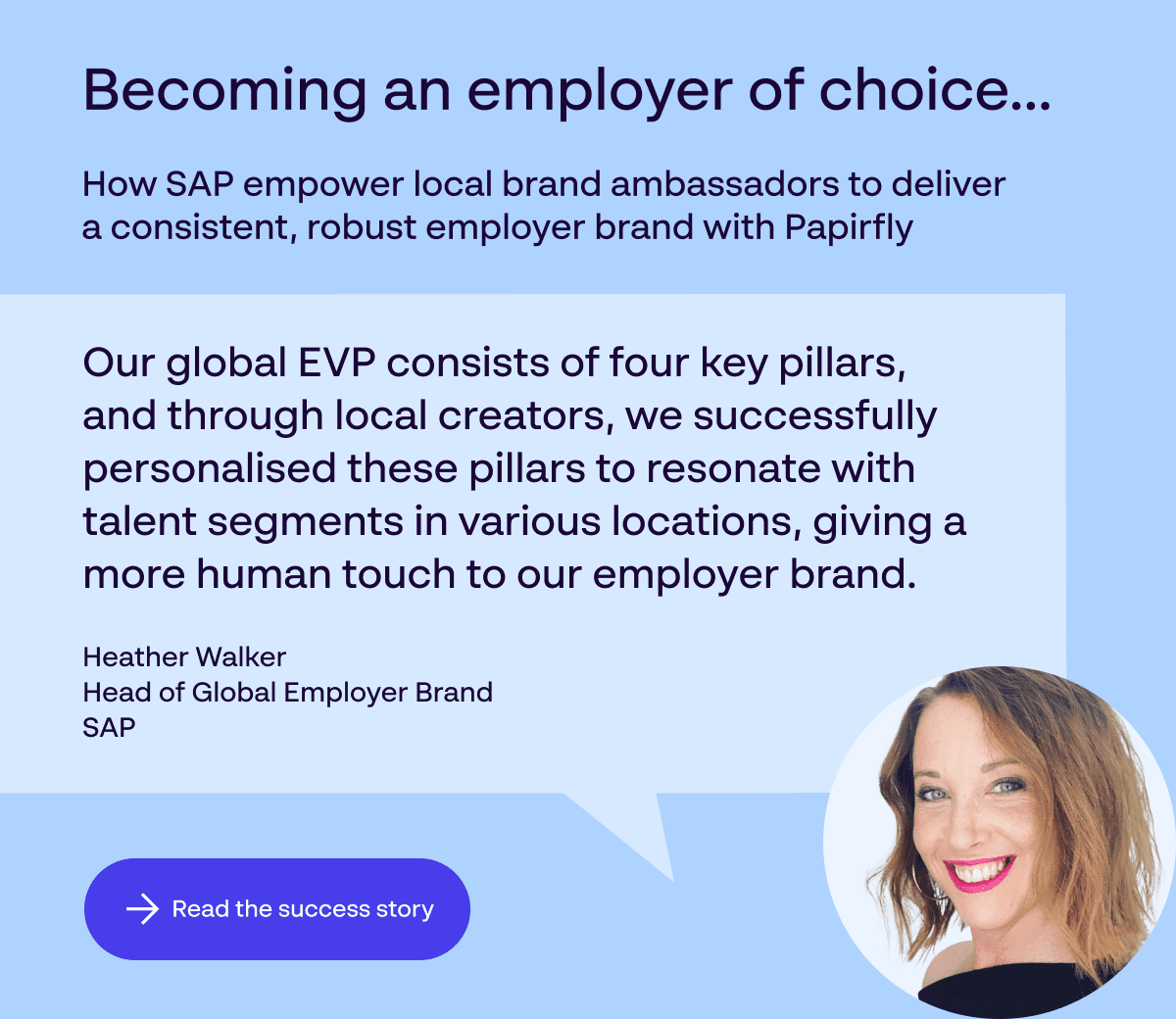 Brand success story - SAP Head of Global Employer Brand on becoming an employer of choice with Papirfly