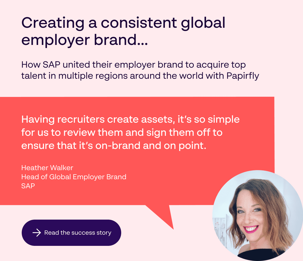 SAP brand success story - How SAP united their employer brand to acquire top talent in multiple regions with Papirfly - Link to read story